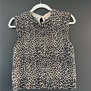 J crew Leopard Print Sleeveless Top medium
